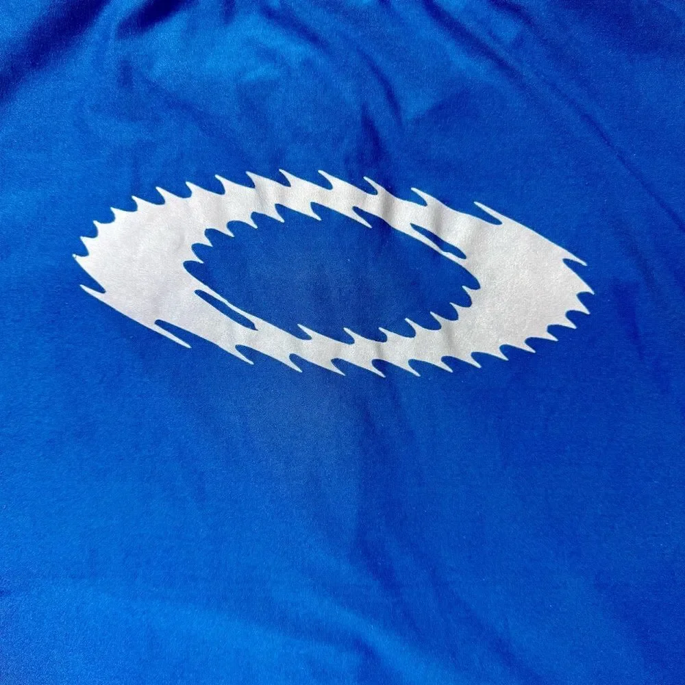 Vintage Oakley Software Cycling Jersey Vest Blue Mens L 1/2 Zip Y2K Biking